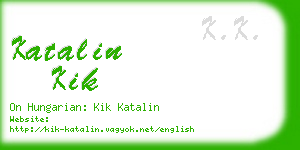 katalin kik business card